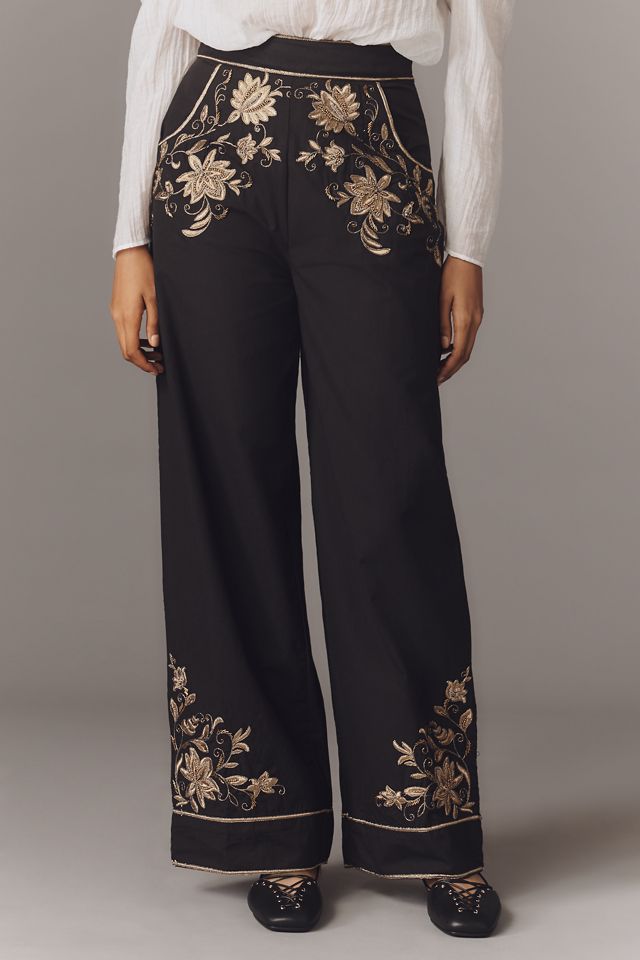 Scarlett Poppies Isi Embroidered Trouser Pants #1