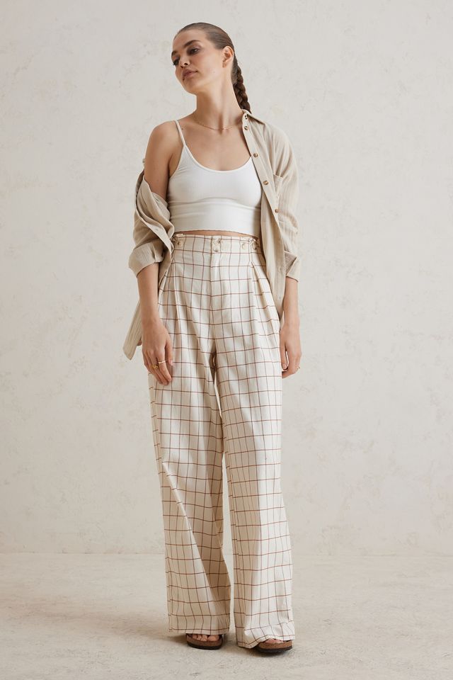 Plaid Wide-Leg Pants #5