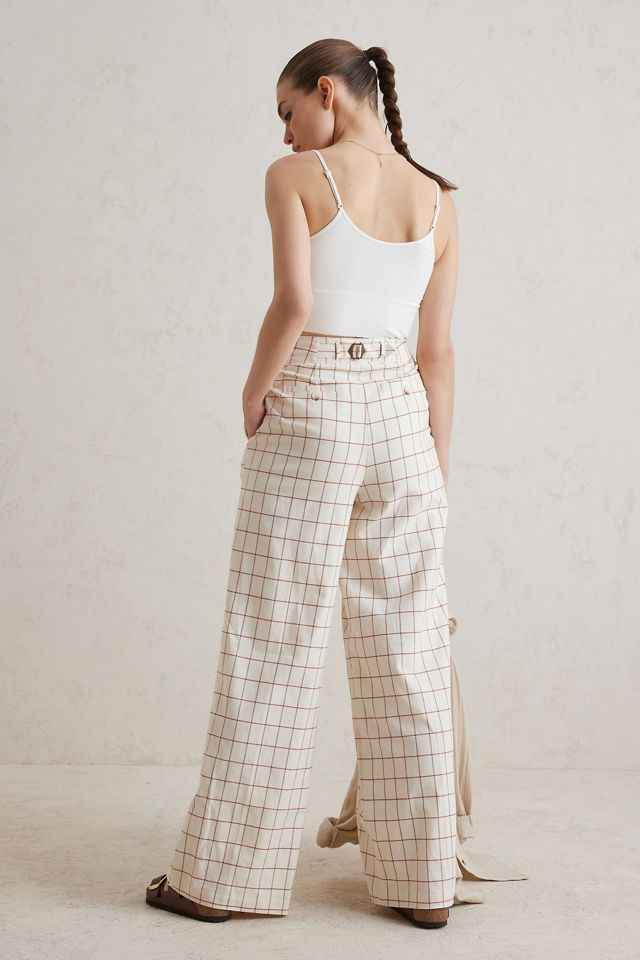 Plaid Wide-Leg Pants #10