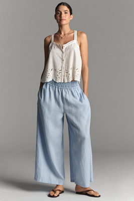 The Somerset Collection By Anthropologie The Somerset Pull-on Pants: Linen Edition
