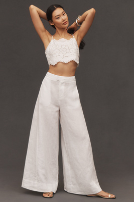 By Anthropologie Linen Palazzo Pants product page