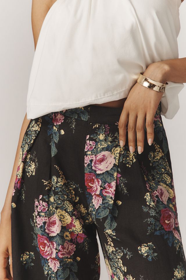 The Avery Linen Pleated Wide-Leg Trousers by Maeve #2