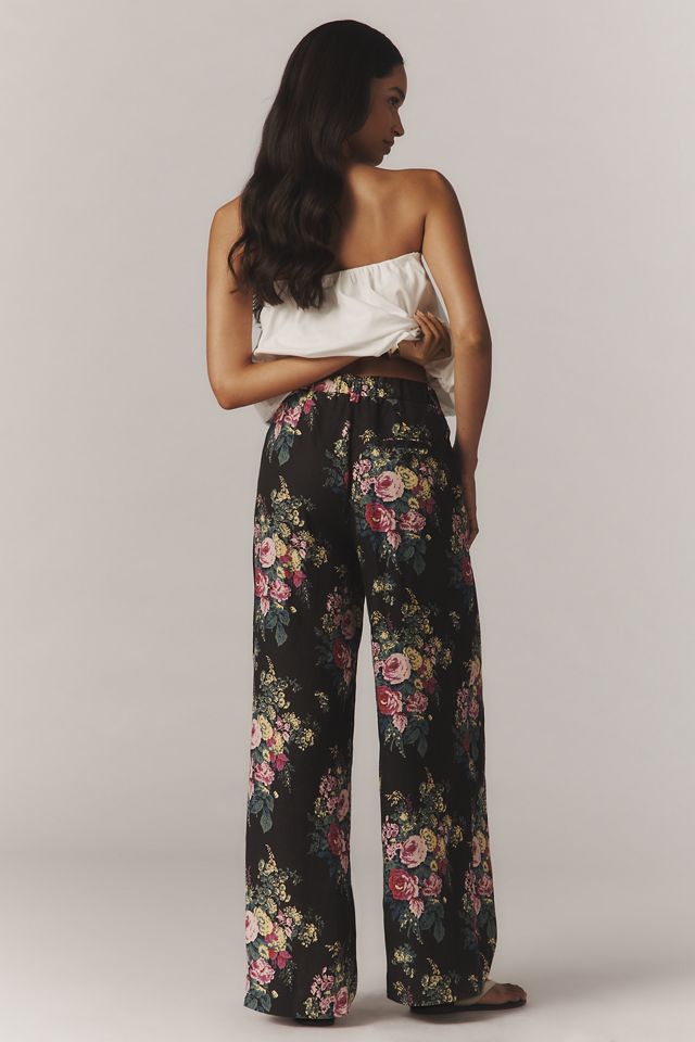 The Avery Linen Pleated Wide-Leg Trousers by Maeve #3