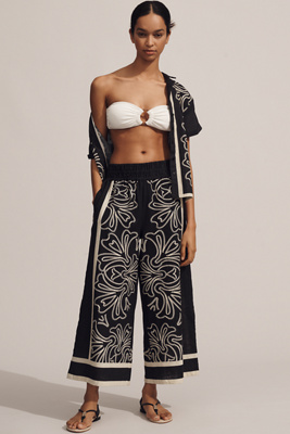 Le Pantalon Pull-On Somerset: Édition Lin-Coton Imprimé par en taille: 2XS - The Somerset Collection by Anthropologie - Modalova