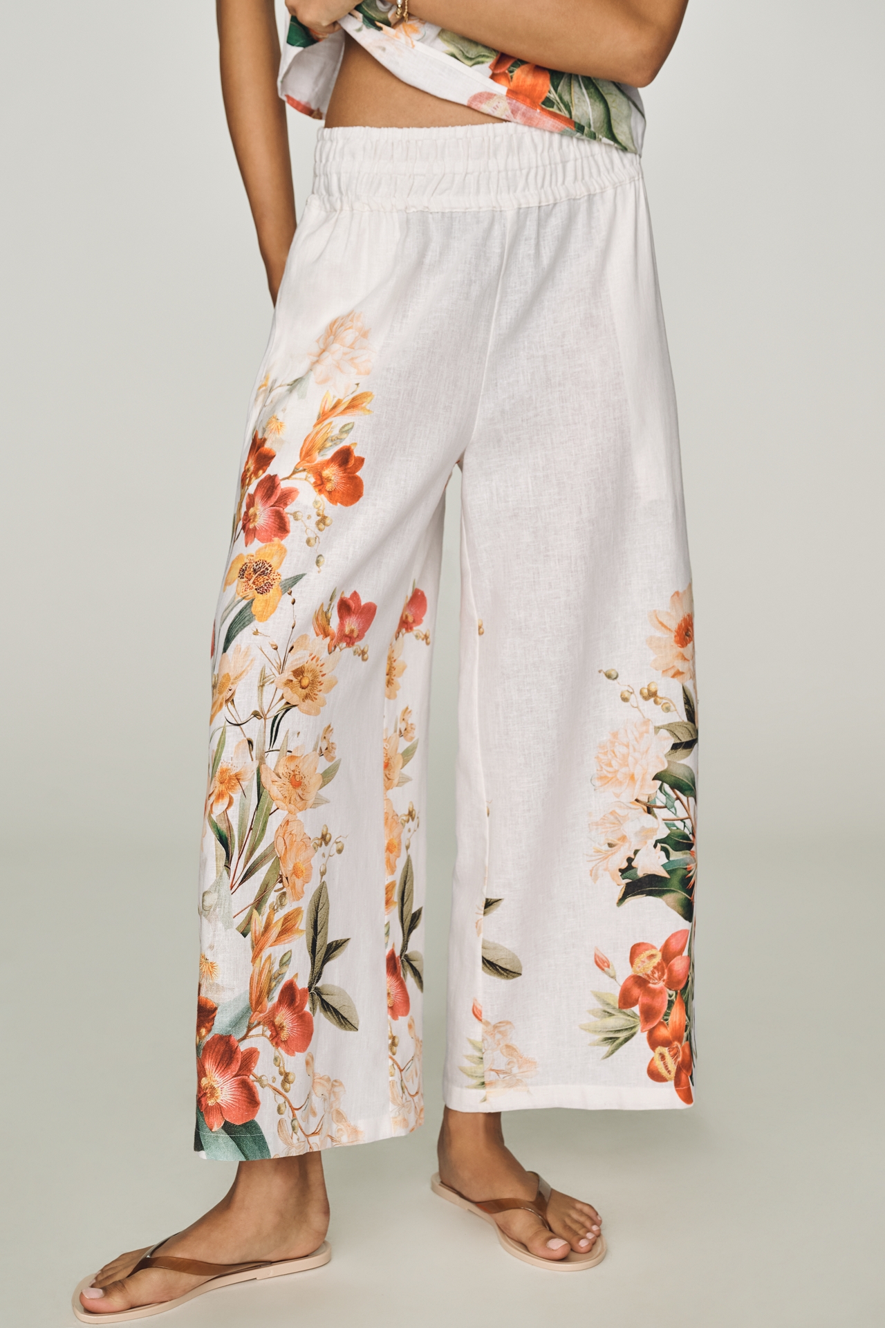 Somerset Pull-On Pants: Printed Linen Cotton Edition