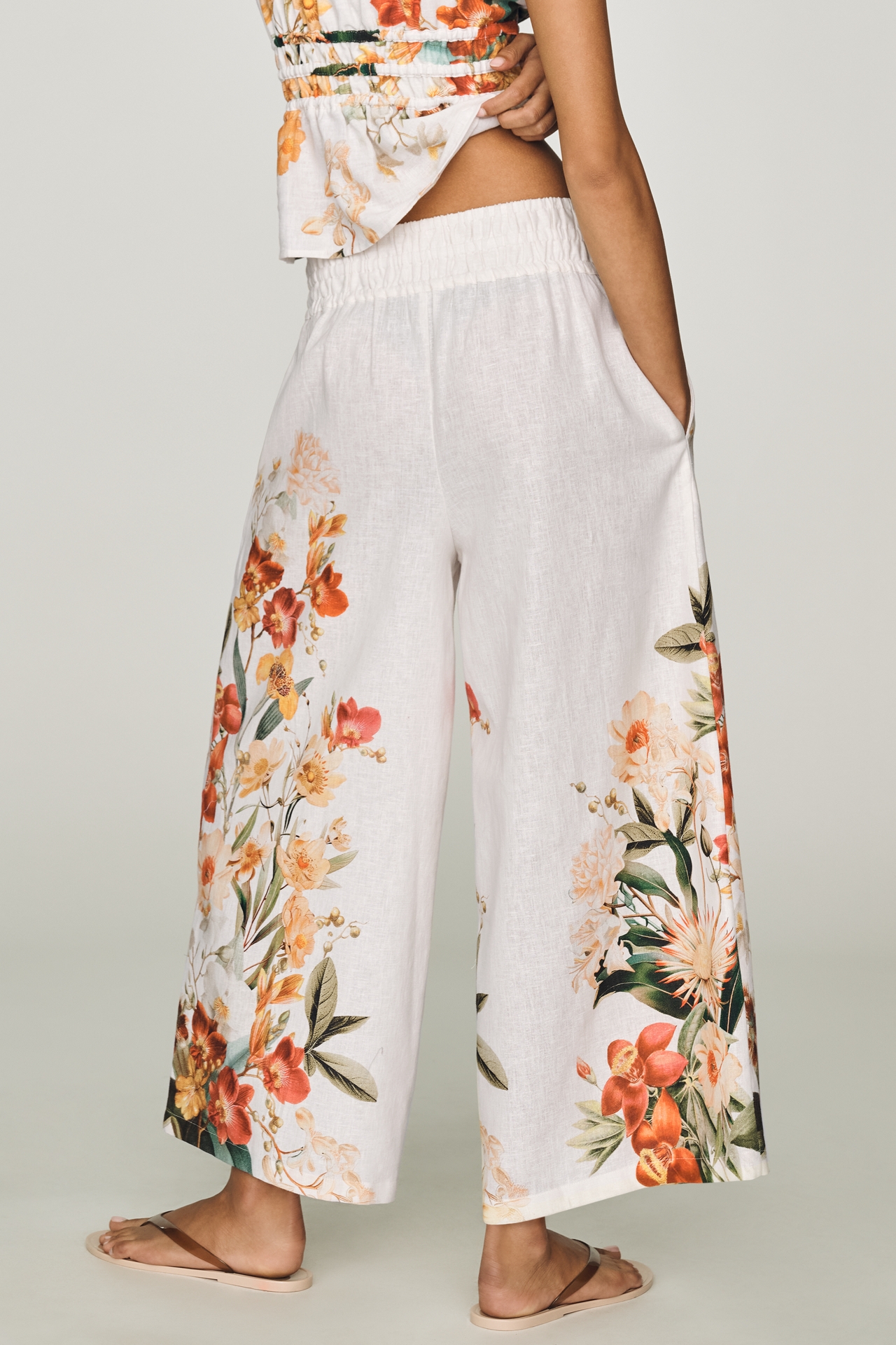 Somerset Pull-On Pants: Printed Linen Cotton Edition
