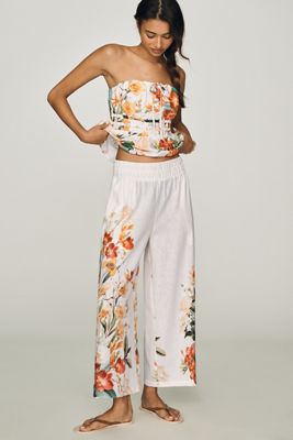 Somerset Pull-On Pants: Printed Linen Cotton Edition