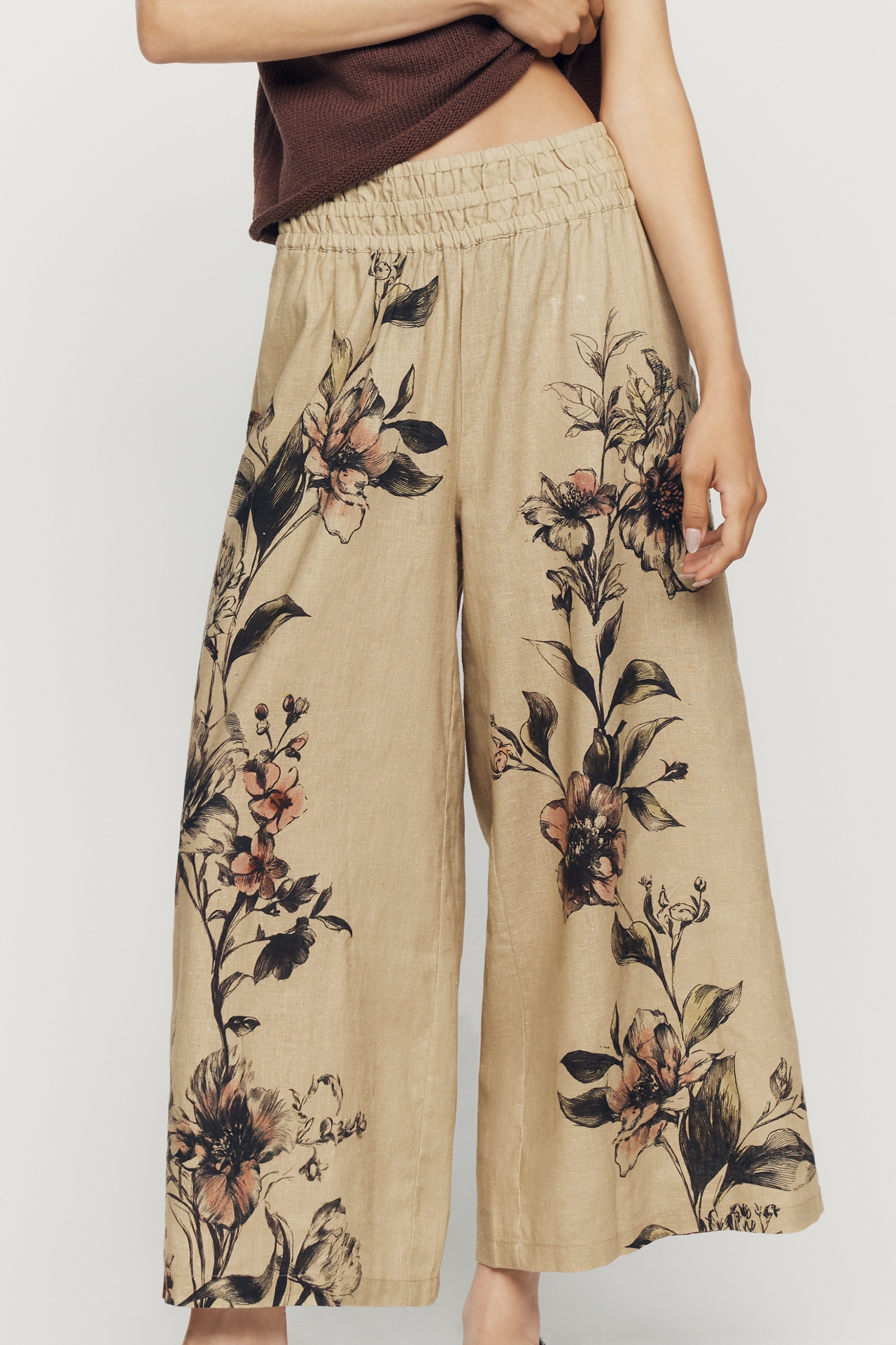 Somerset Pull-On Pants: Printed Linen Cotton Edition