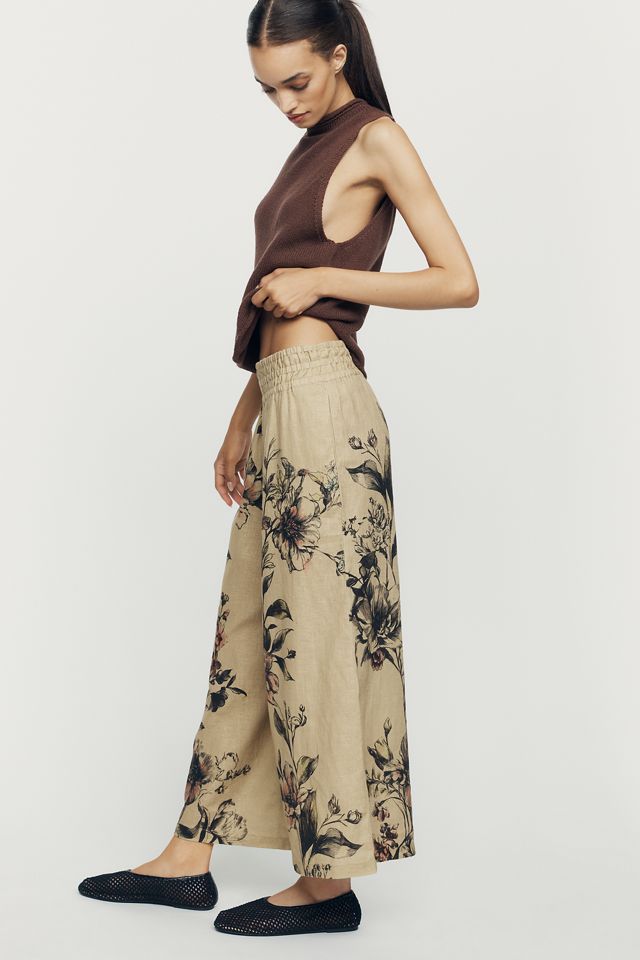 Somerset Pull-On Pants: Printed Linen Cotton Edition #3