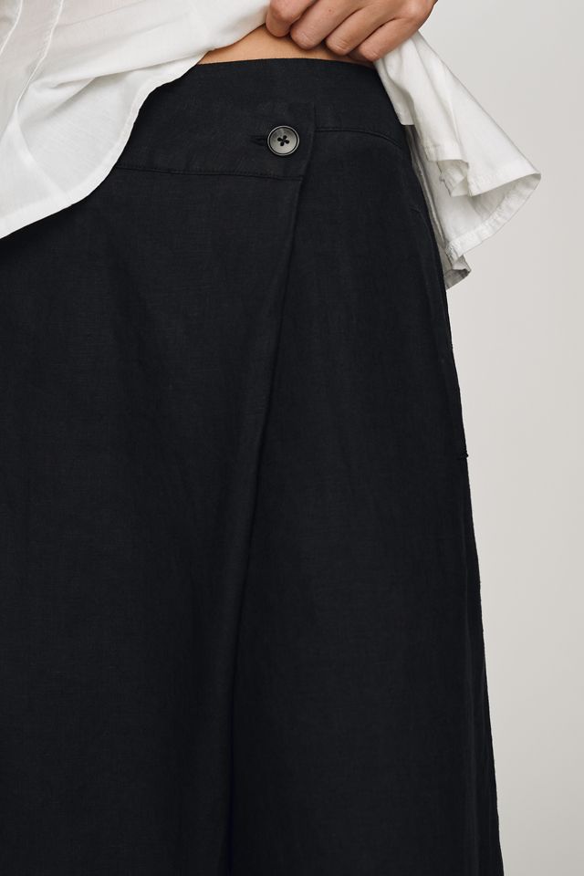 By Anthropologie Crossover Linen Pants #2