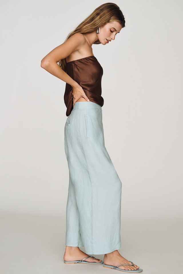 By Anthropologie 100% Linen Crossover Pants #2