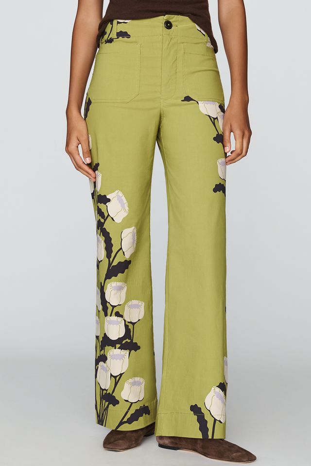 Maeve Colette High-Rise Wide-Leg Full-Length Pants in Magic Fabric #1