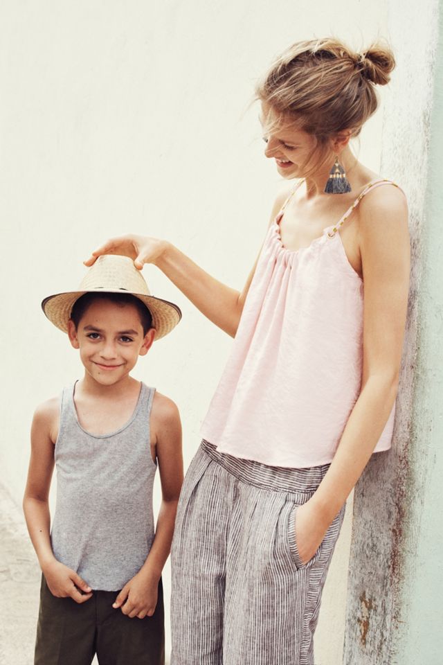 Striped Linen Joggers #5