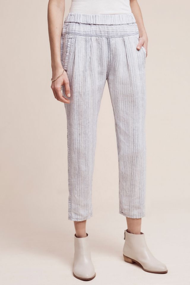 Striped Linen Joggers #1