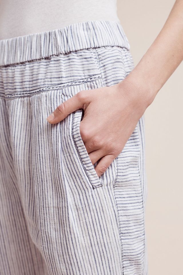 Striped Linen Joggers #3
