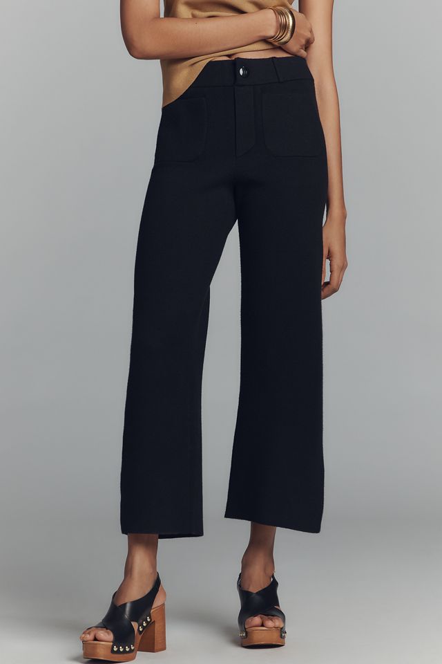The Colette Sweater Knit Crop Wide-Leg Pants by Maeve #1
