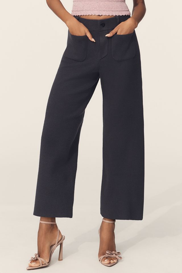 The Colette Sweater Knit Crop Wide-Leg Pants by Maeve #1