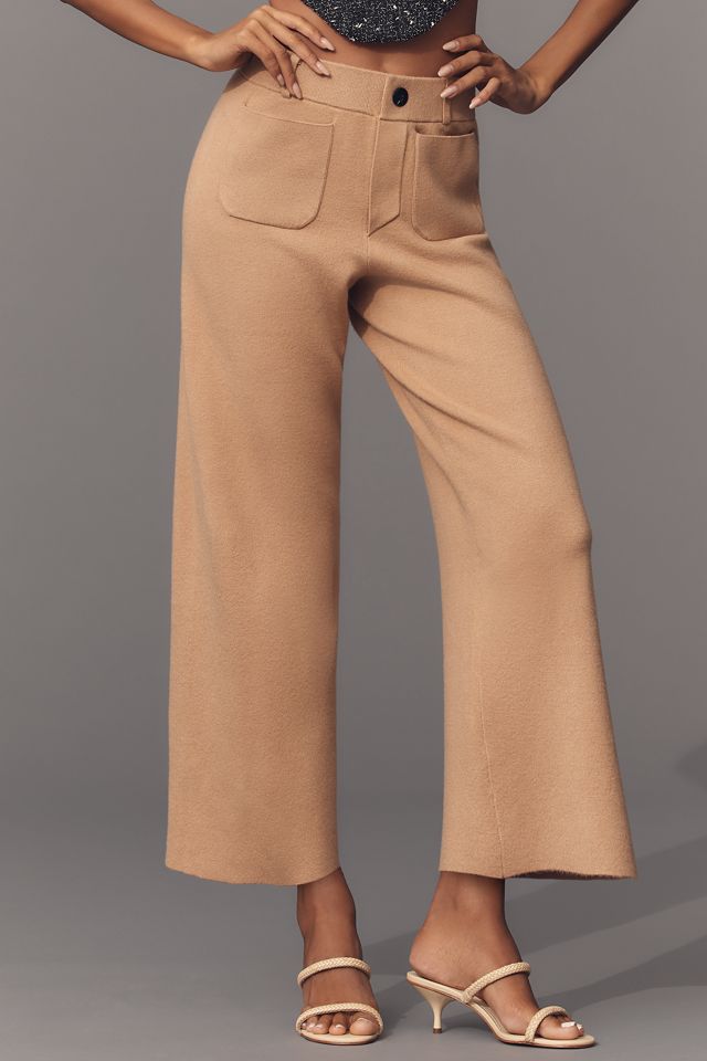 The Colette Sweater Knit Crop Wide-Leg Pants by Maeve #1
