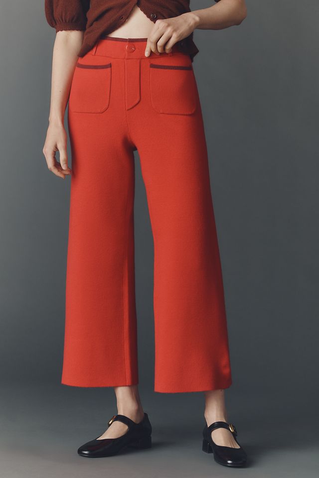 The Colette Sweater Knit Crop Wide-Leg Pants by Maeve #1