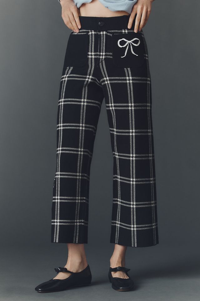 The Colette Sweater Crop High-Rise Wide-Leg Pants by Maeve #1