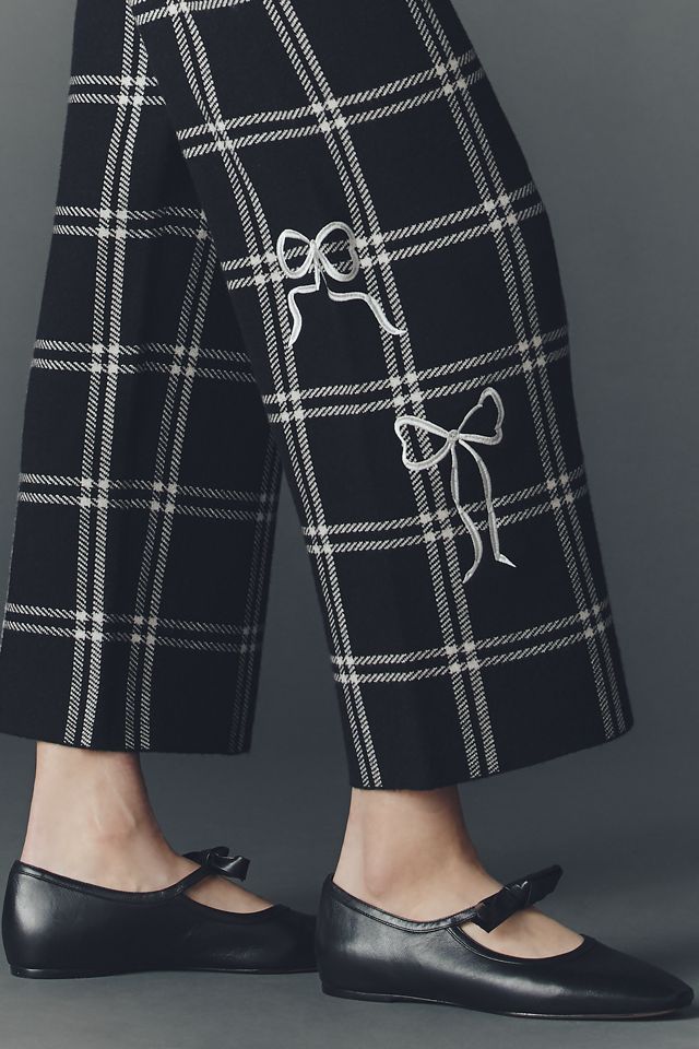 The Colette Sweater Crop High-Rise Wide-Leg Pants by Maeve #3