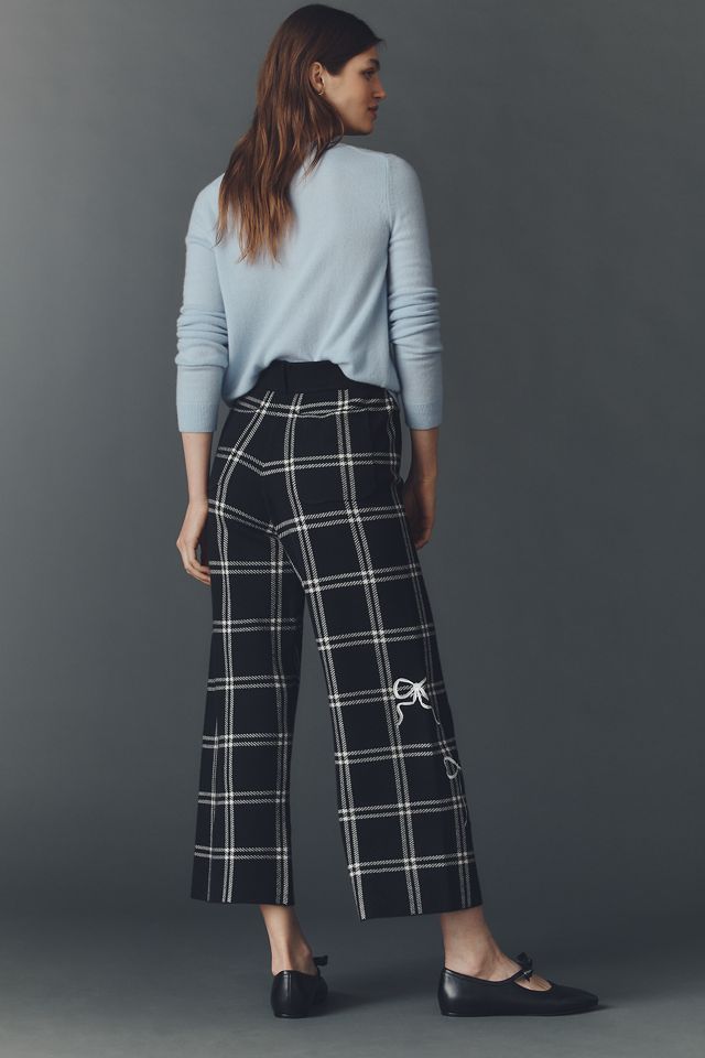 The Colette Sweater Crop High-Rise Wide-Leg Pants by Maeve #4