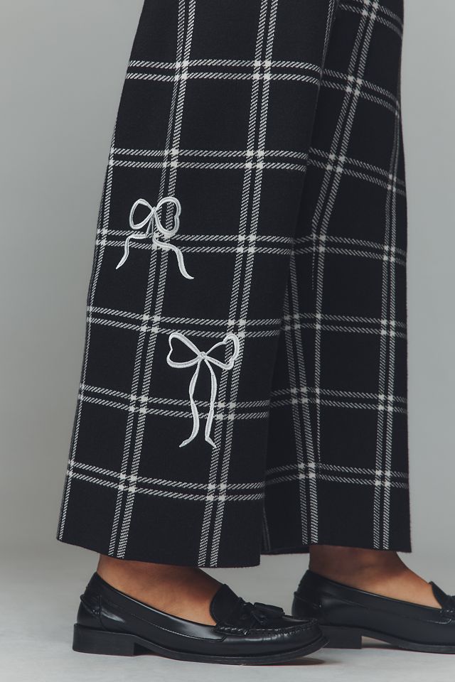 The Colette Sweater Crop High-Rise Wide-Leg Pants by Maeve #7