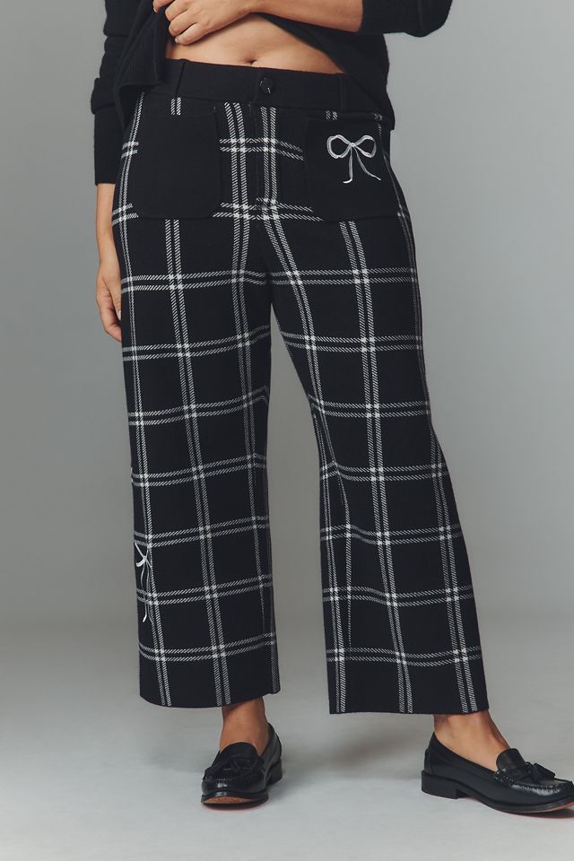 The Colette Sweater Crop High-Rise Wide-Leg Pants by Maeve #8