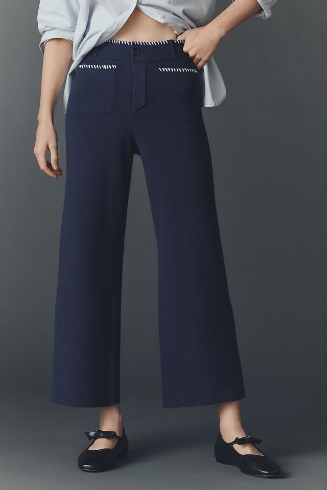 The Colette Crop Whipstich Sweater Pants by Maeve #1