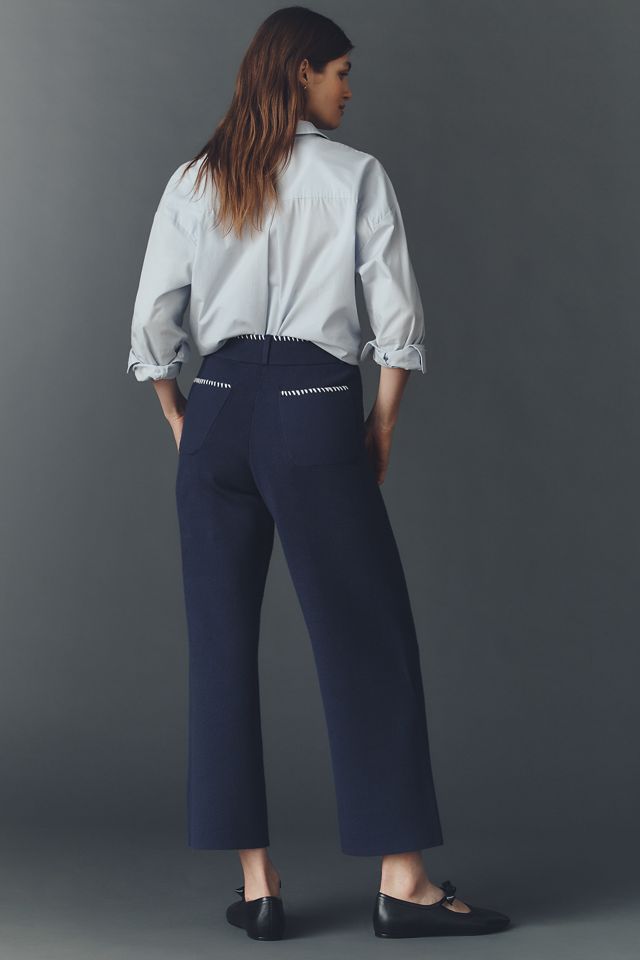 The Colette Crop Whipstich Sweater Pants by Maeve #3