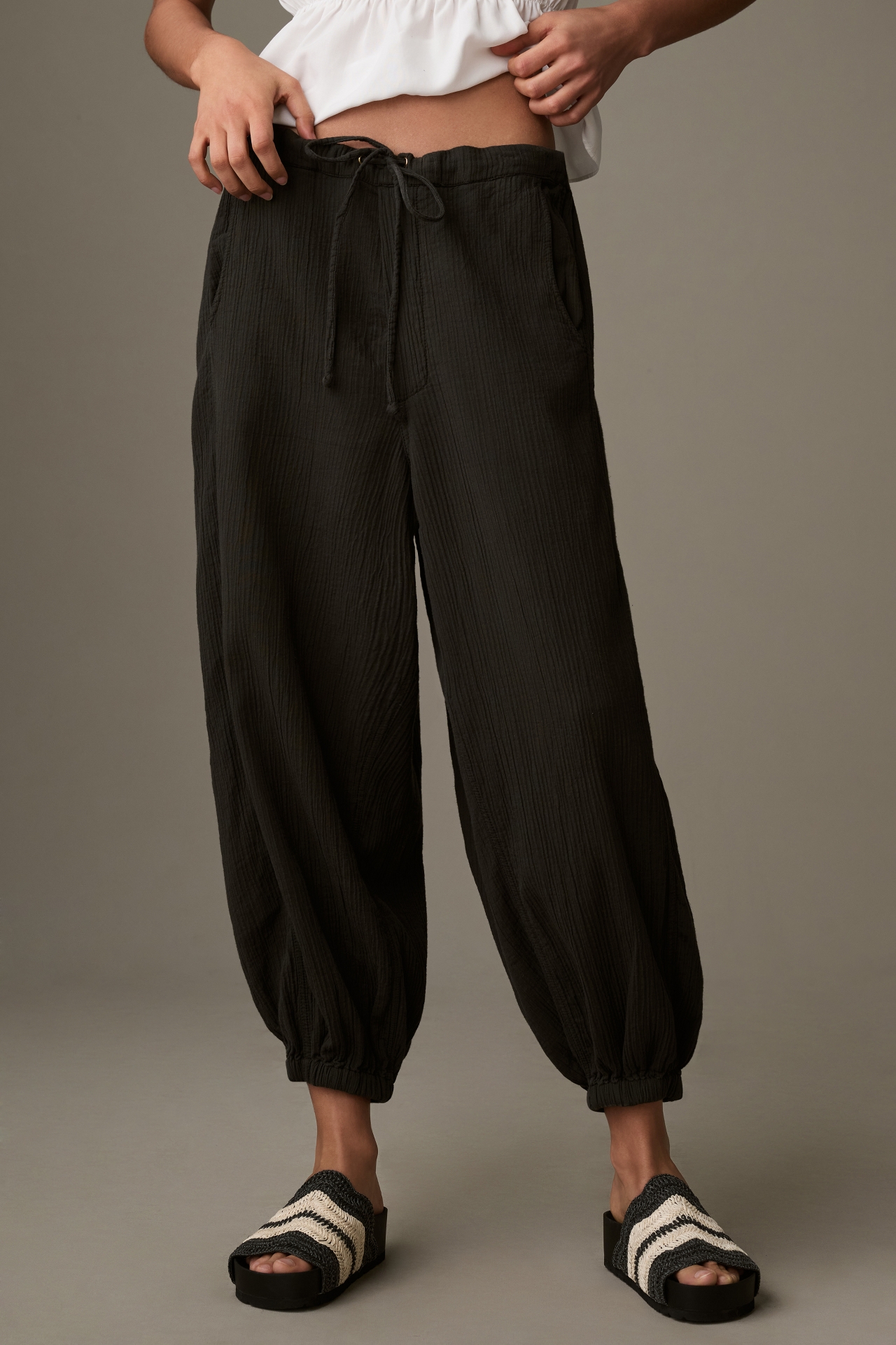 Pilcro Seersucker Parachute Pants