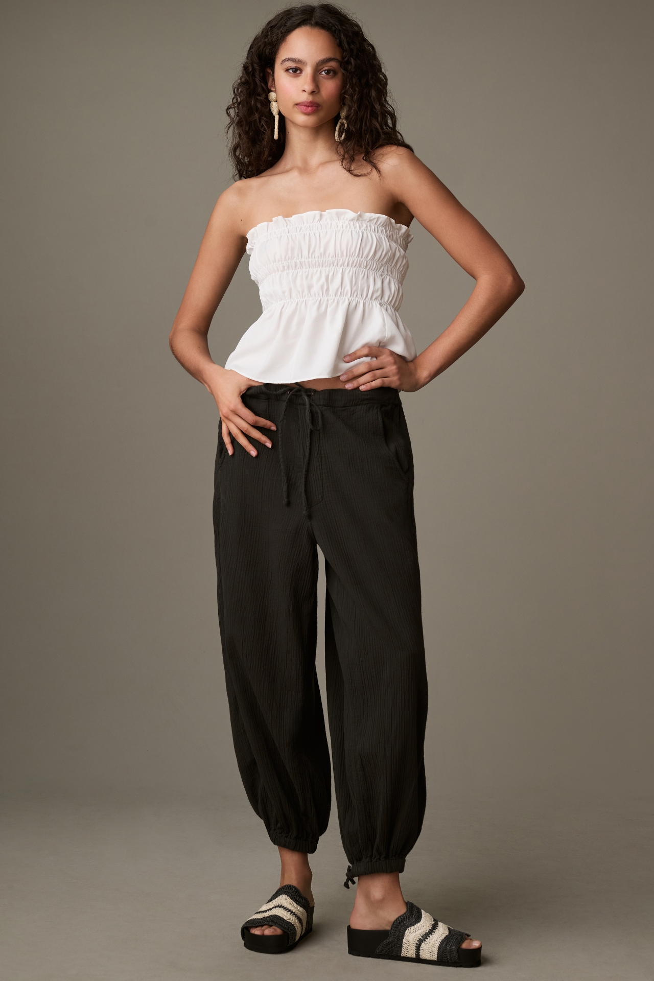 Pilcro Seersucker Parachute Pants