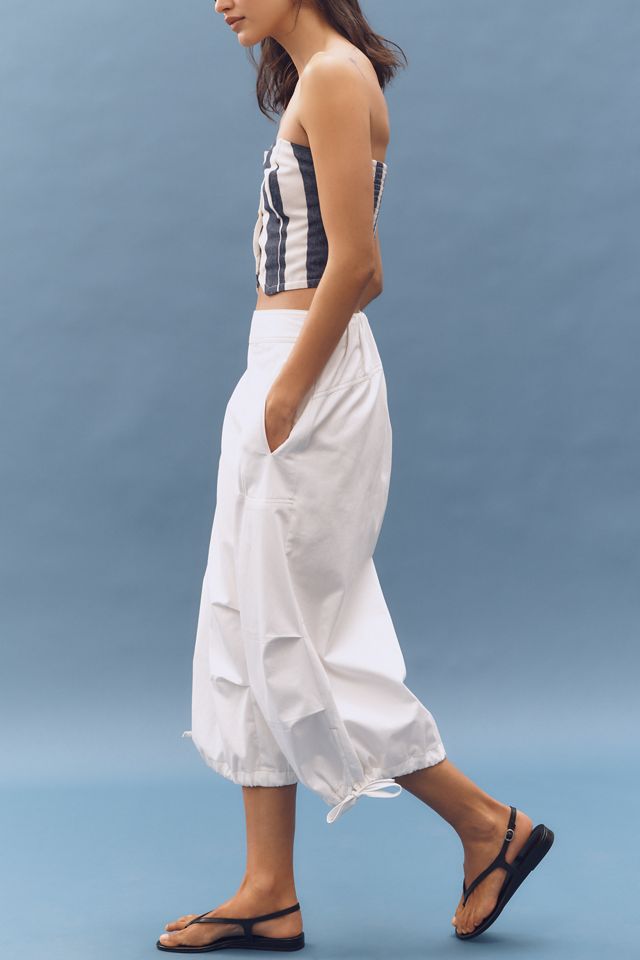 Pilcro Crop Drawstring Cotton Pants #4
