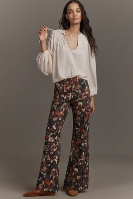 Pilcro Printed Cargo Bootcut Pants In Green