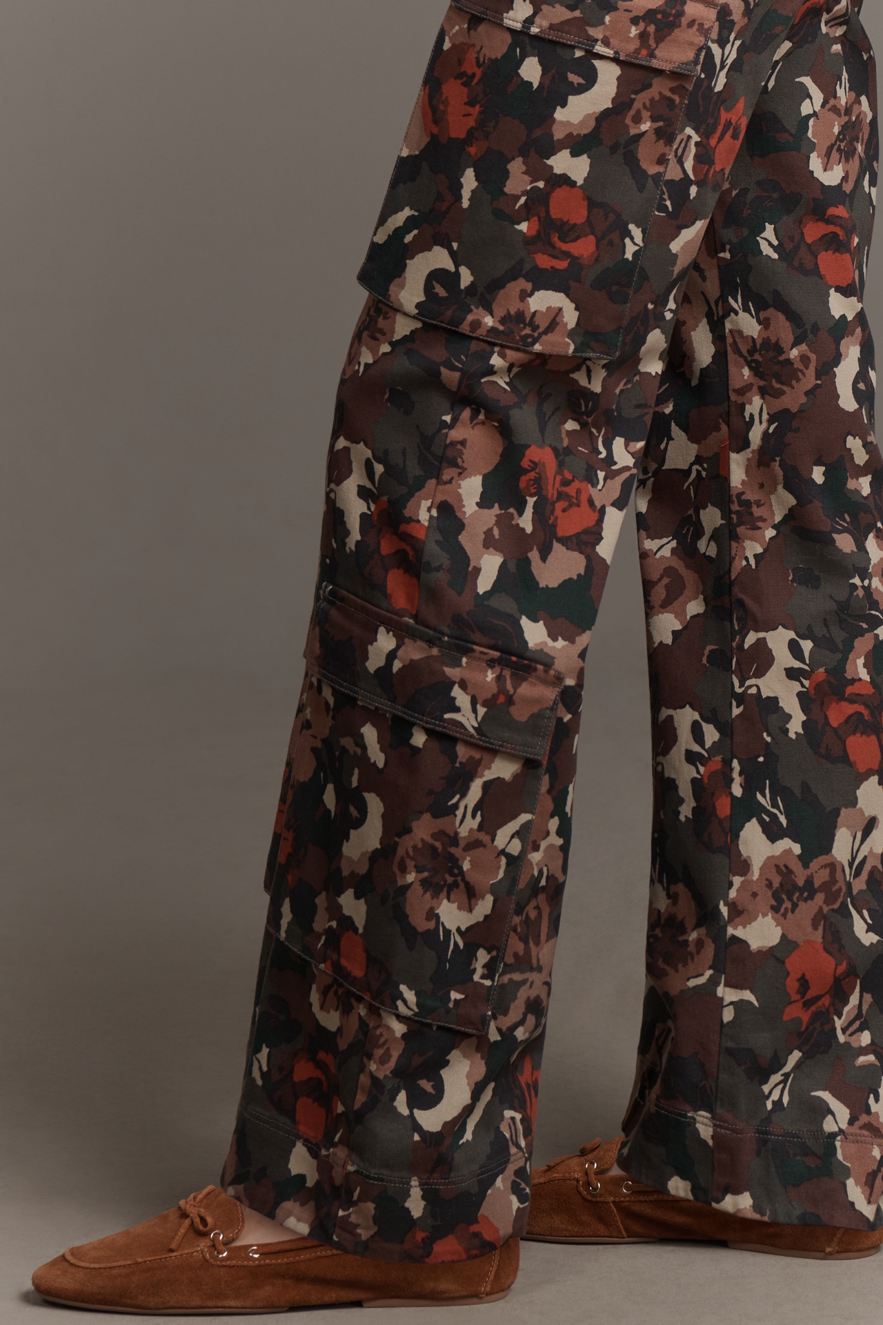 Pilcro Printed Cargo Bootcut Pants