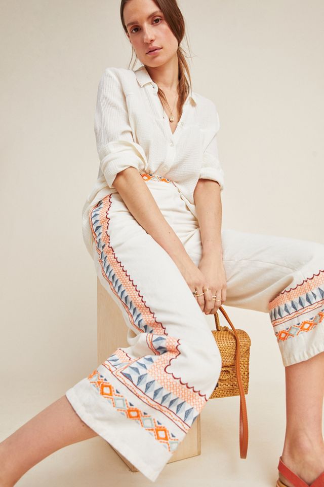 Islander Embroidered Pants #2