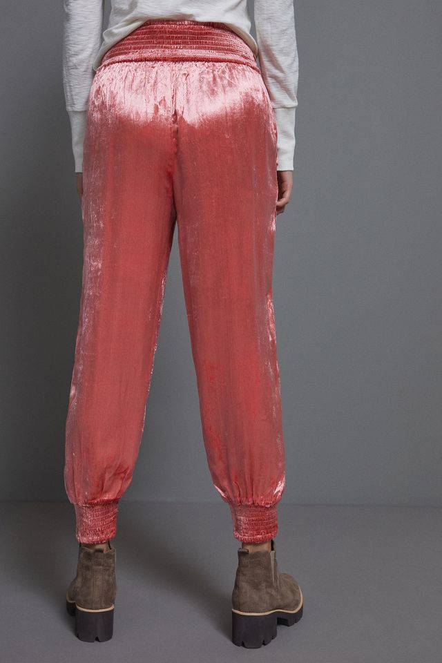 Rosie Embroidered Velvet Joggers