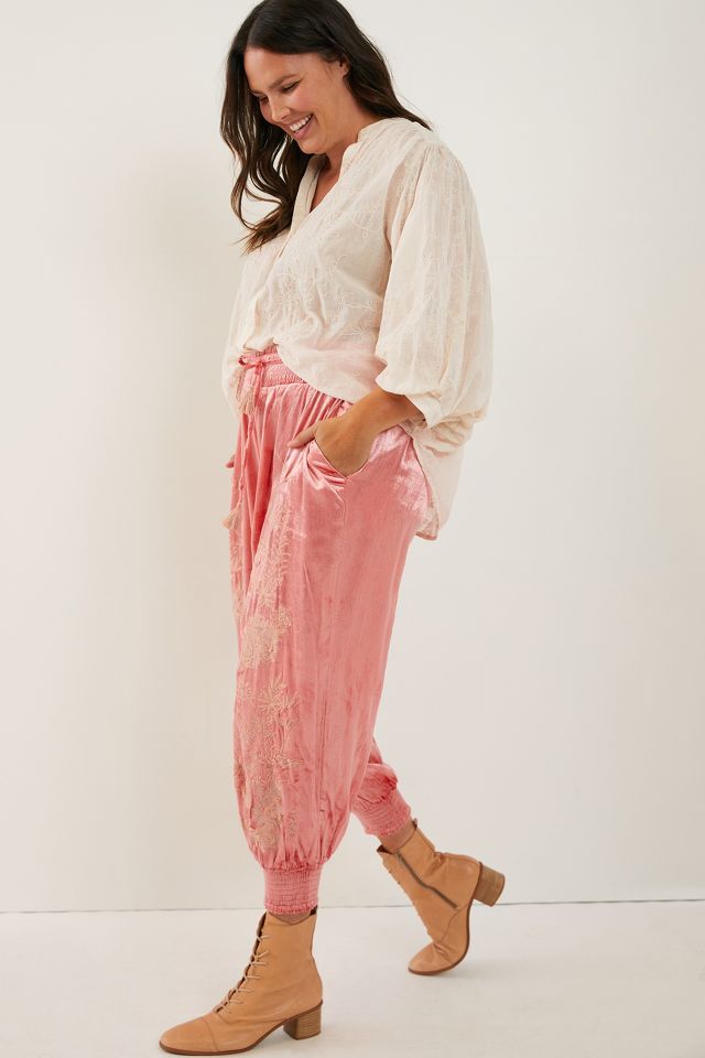 Gloria Velvet Joggers  Anthropologie Singapore