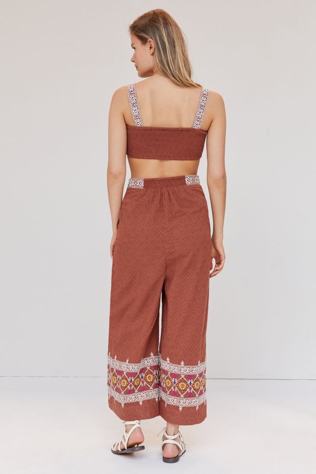 Embroidered Wide-Leg Jumpsuit #2