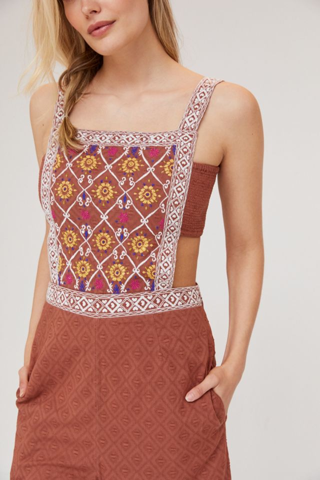 Embroidered Wide-Leg Jumpsuit #3