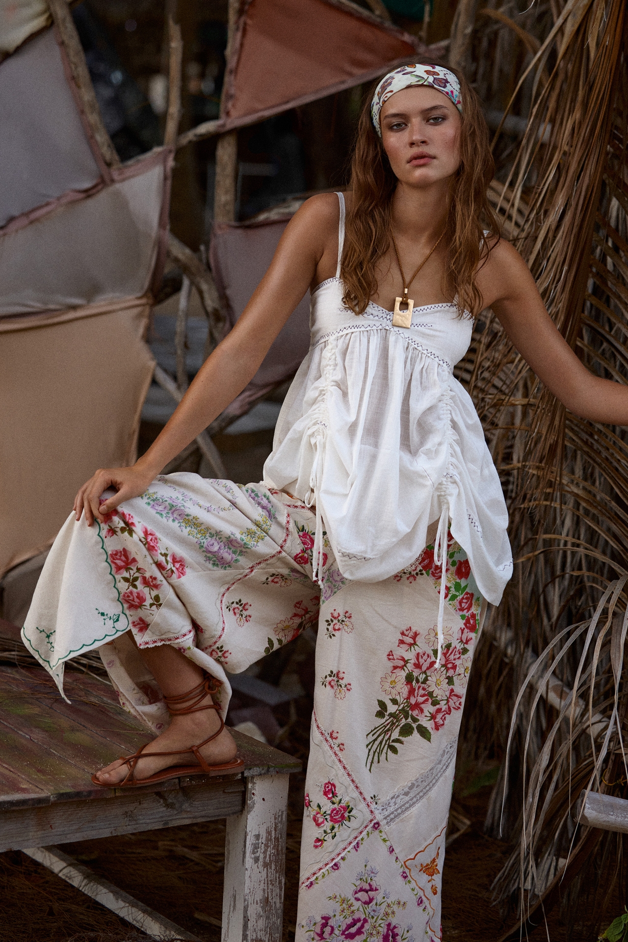 Elegant Patchwork Ruched Regular High Waist Speaker Bottoms Elegant Patchwork Ruched Regular High Waist Speaker Bottoms