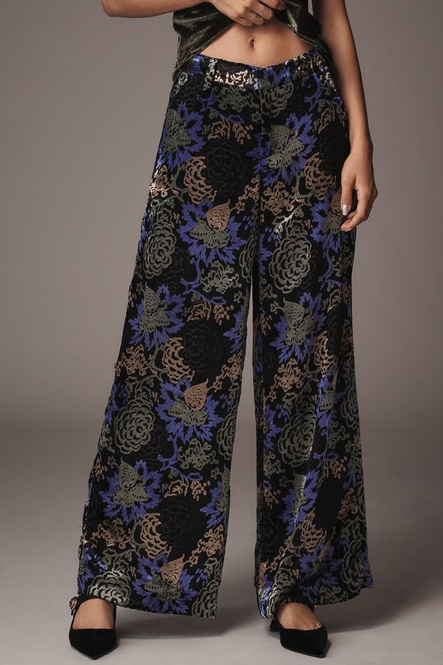 By Anthropologie Low-Rise Printed Pleated Pants #1