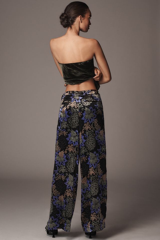By Anthropologie Low-Rise Printed Pleated Pants #2