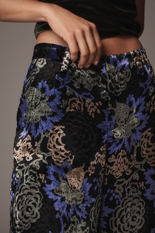 By Anthropologie Low-Rise Printed Pleated Pants #3