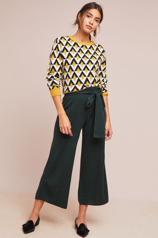 Tie-Front Sweater Trousers | Anthropologie UK