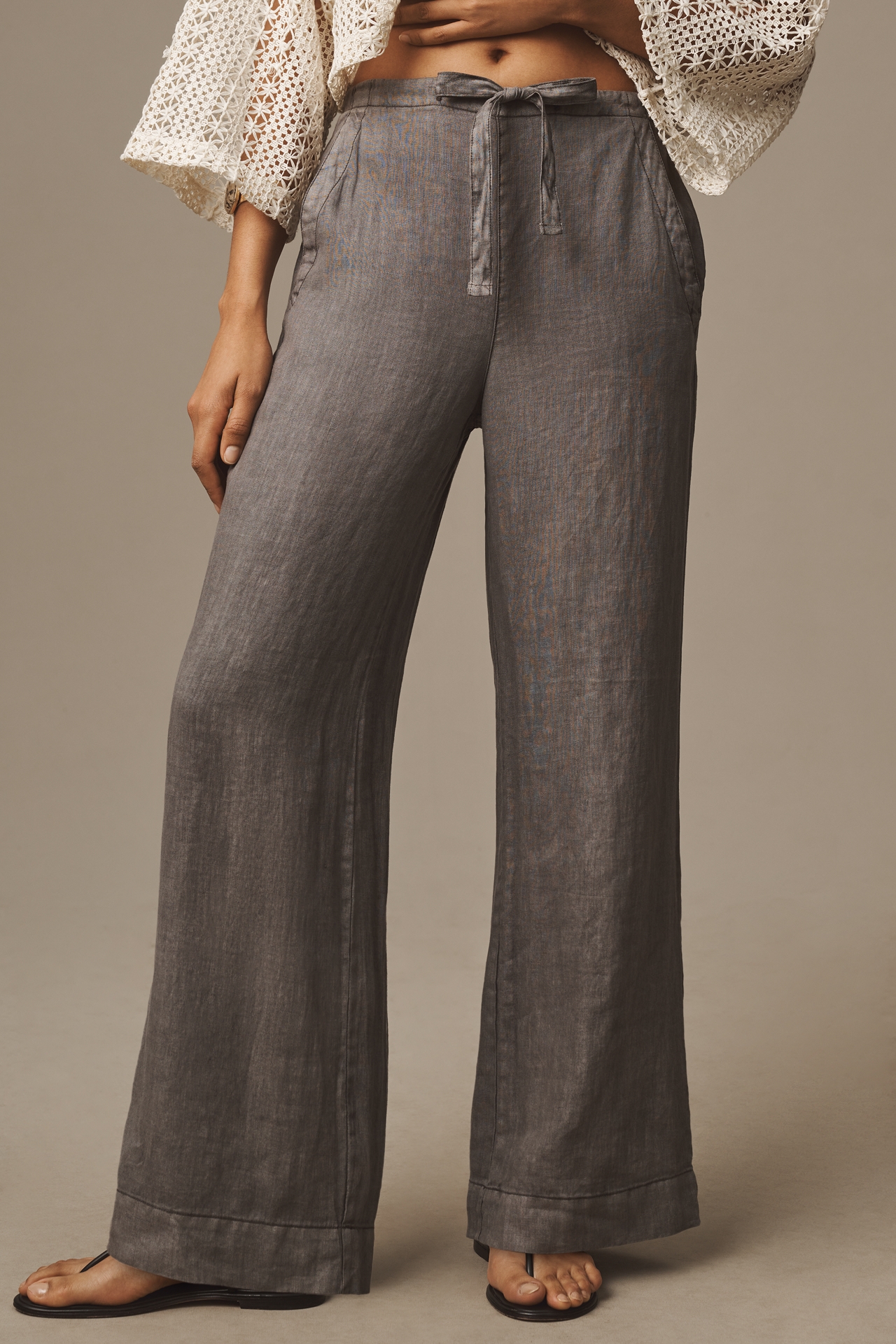 By Anthropologie Easy Linen Pull-On Pants