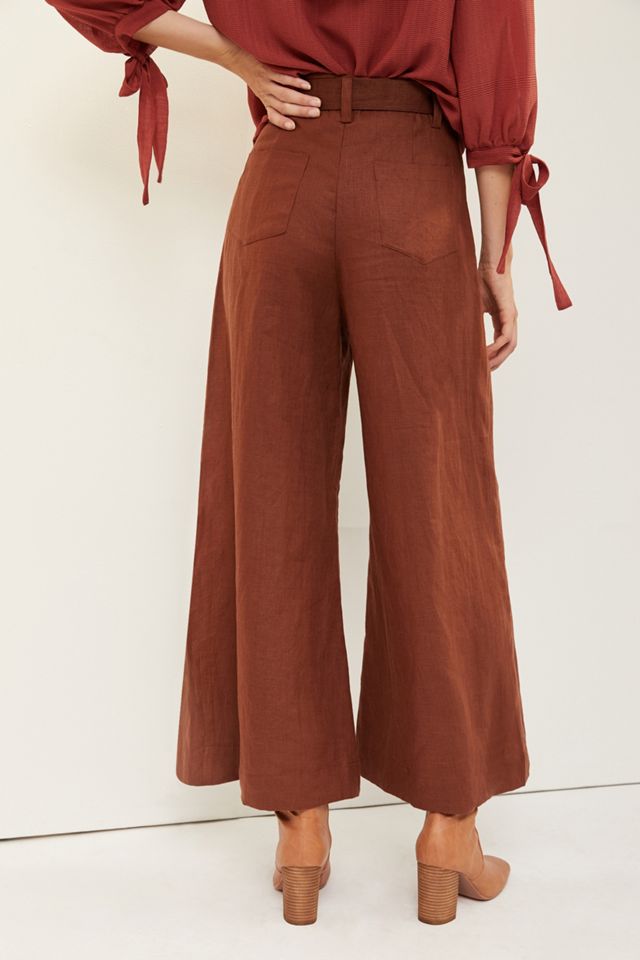 Faithfull Rose Linen Wide-Leg Pants #1