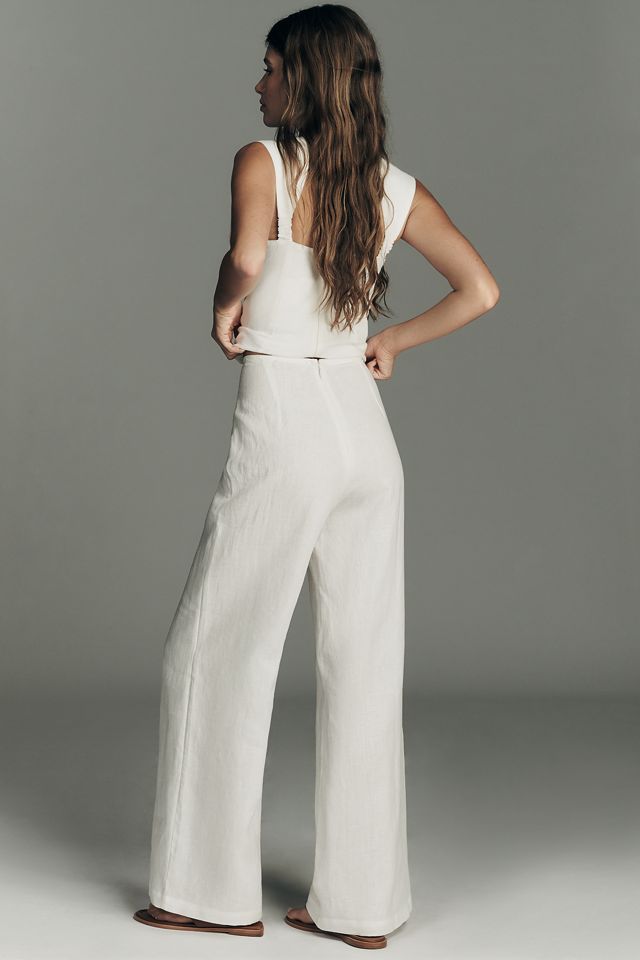 Faithfull The Brand Syna Linen Wide-Leg Trousers #1