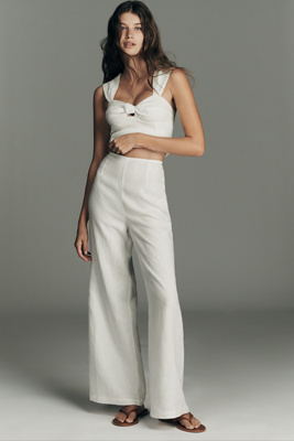 Faithfull The Brand Syna Linen Wide-Leg Trousers