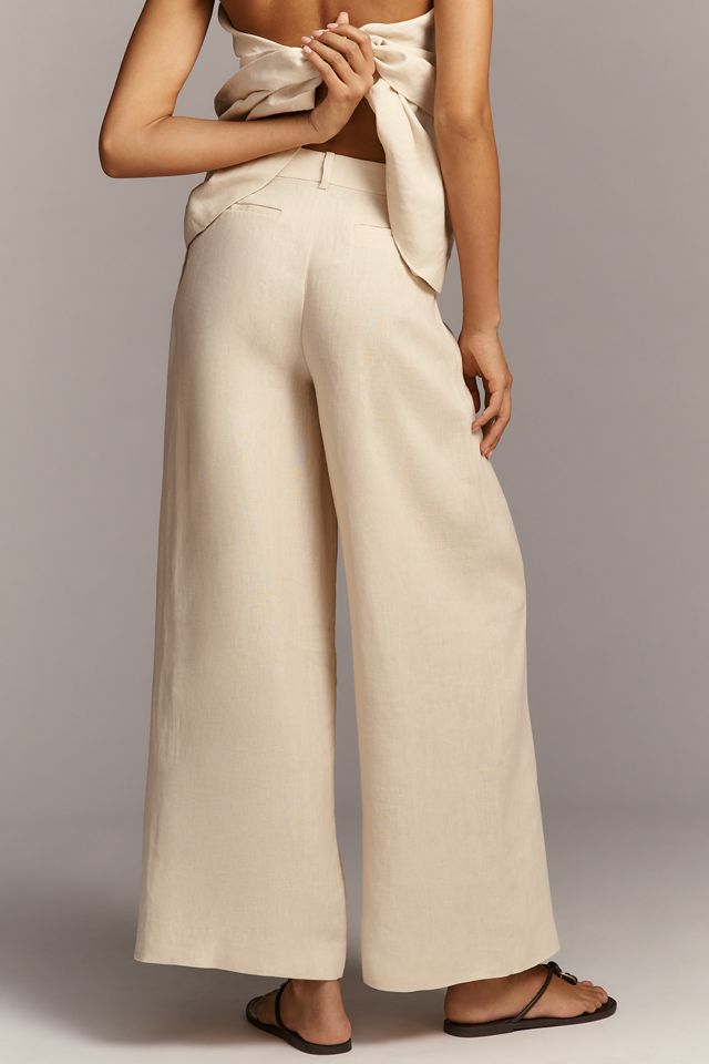 Faithfull The Brand Sofia Linen Wide-Leg Trousers #3